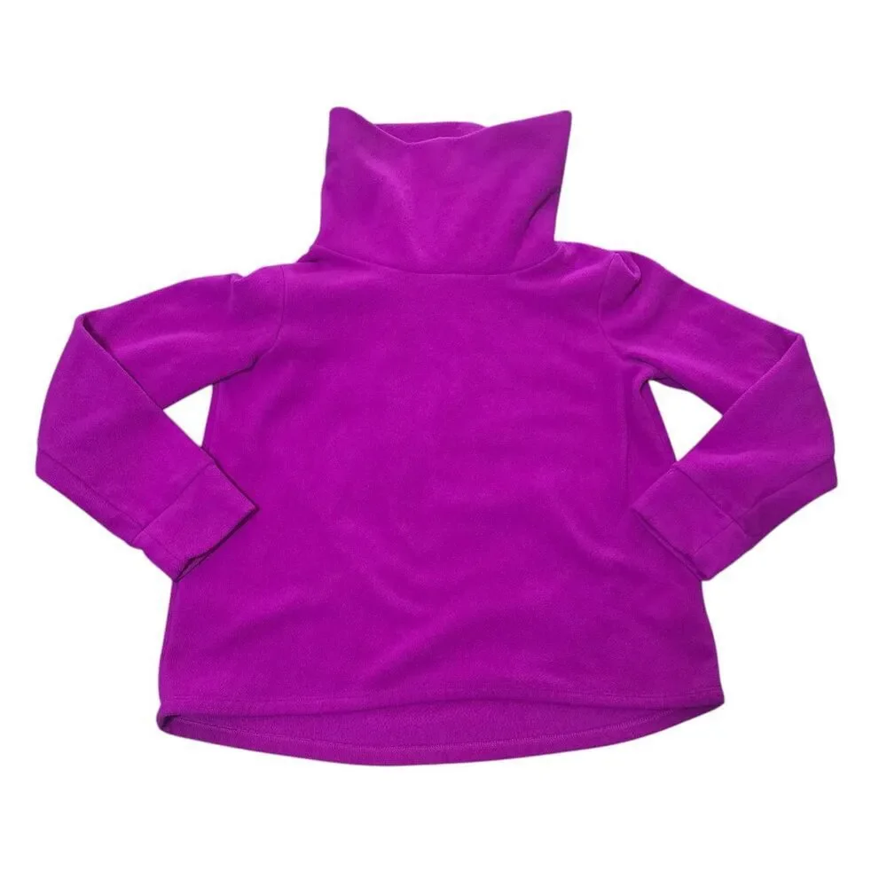 Old Navy Micro Fleece Turtleneck High Low Hem Pullover Girls Size L 10 12 Purple
